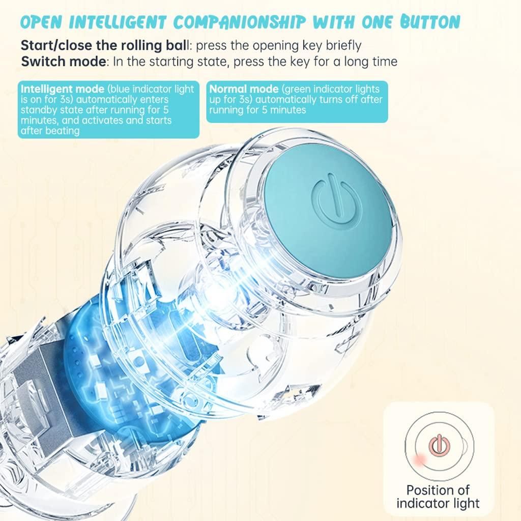 Smart LED 360° Rotating Cat Toy Ball – Keep Your Cat Active & Happy!